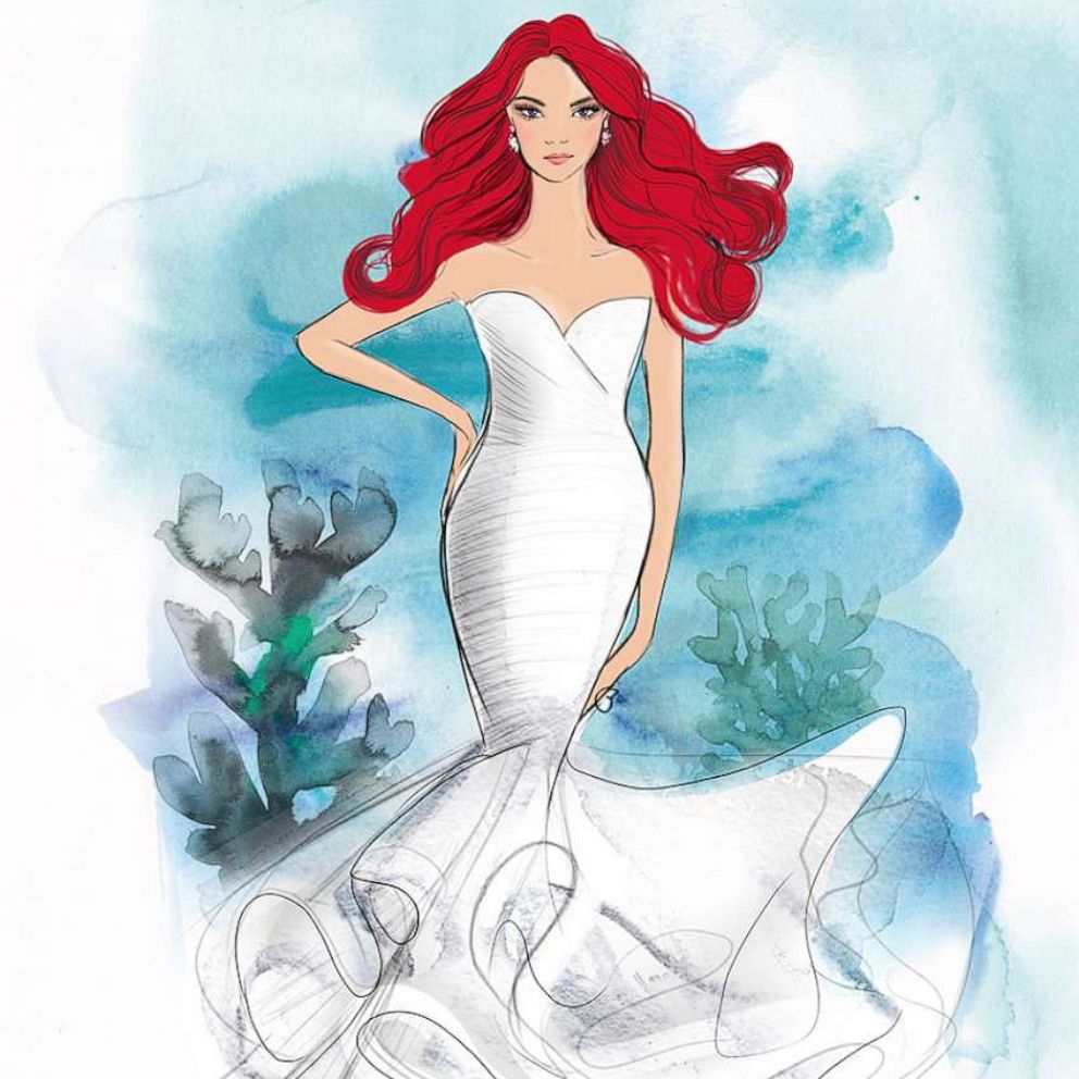 white christmas dresses Strapless Ruched Sweetheart Ruffled Trumpet Wedding Dress Sketch