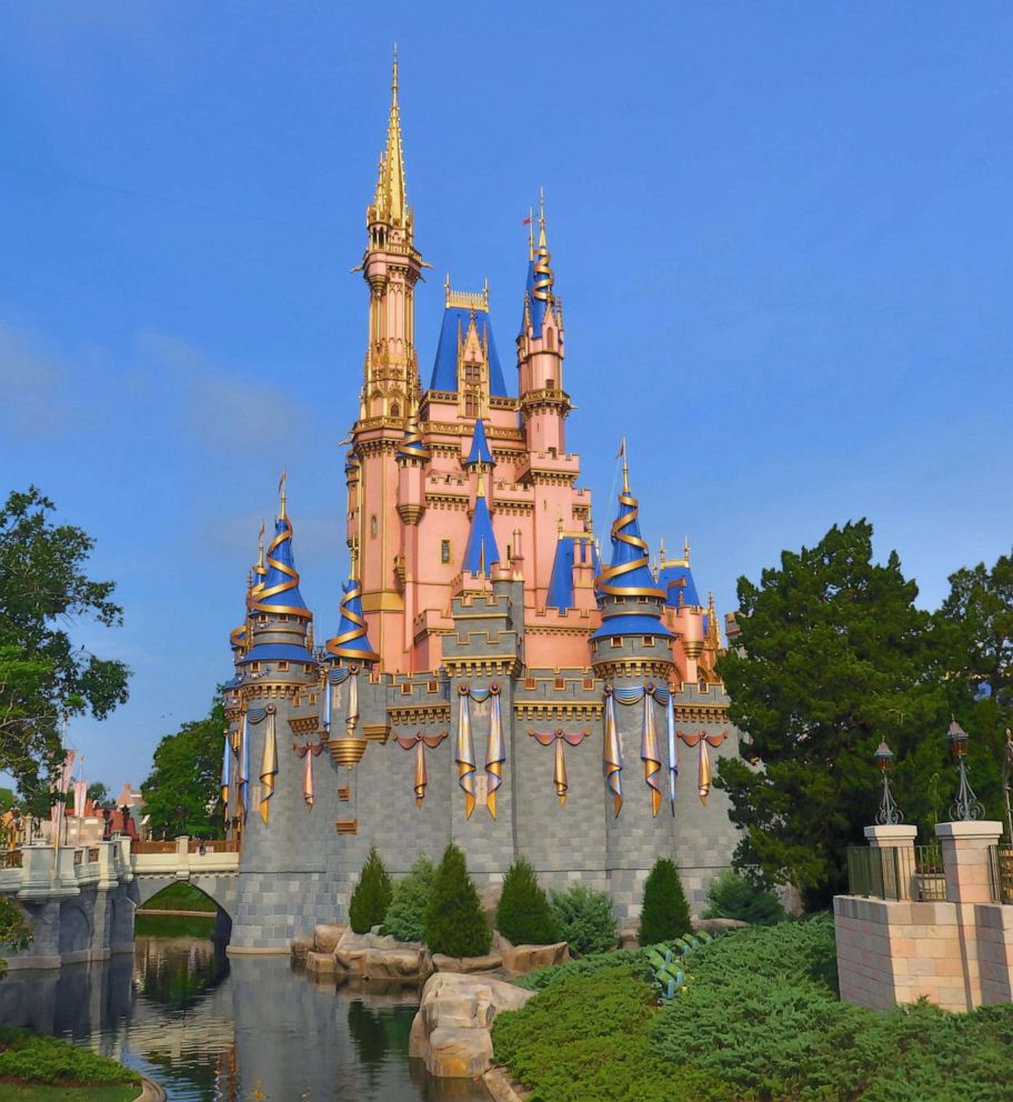 PHOTO: In this April 3, 2023, file photo, Cinderella Castle is shown at the Magic Kingdom, at Walt Disney World, in Lake Buena Vista, Fla.