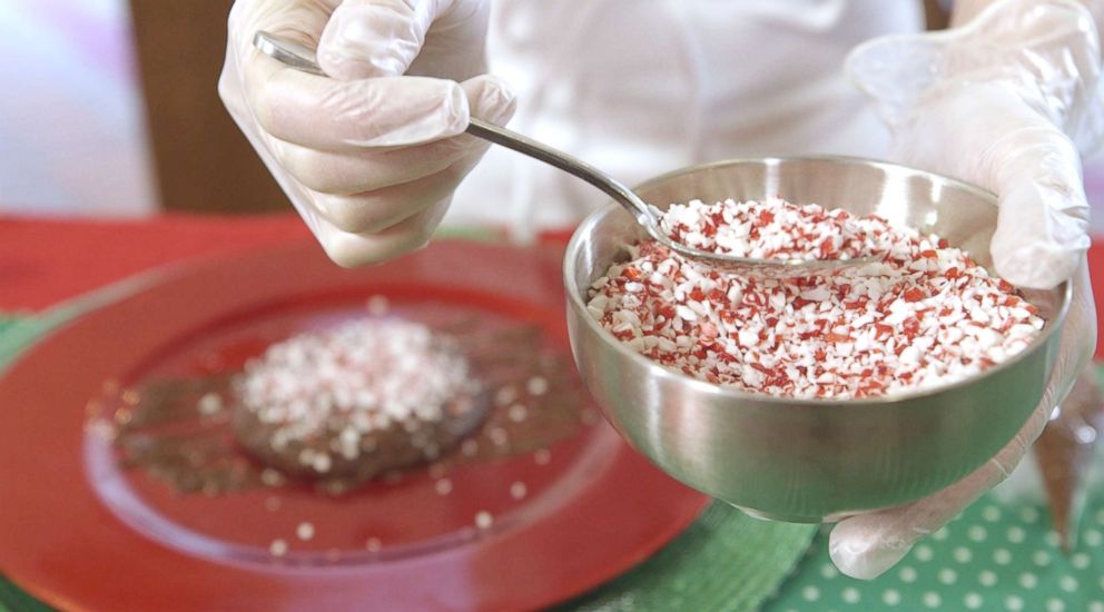 PHOTO: Walt Disney World's chocolate peppermint cookie topped with crushed candy cane and sold during the holiday season. 