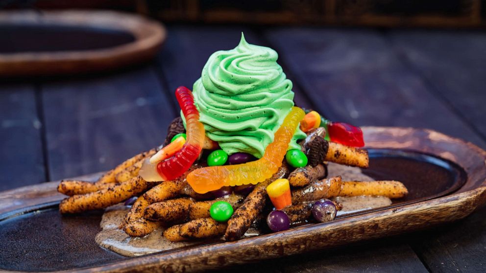 Oogie Boogie Inspired Funnel Cake Fries Are Here Just In Time For Halloween At Disneyland Gma