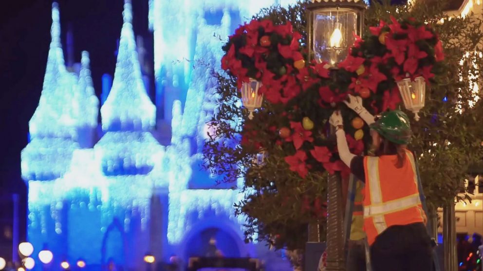 PHOTO: Walt Disney World teams decorate Magic Kingdom for the holidays.