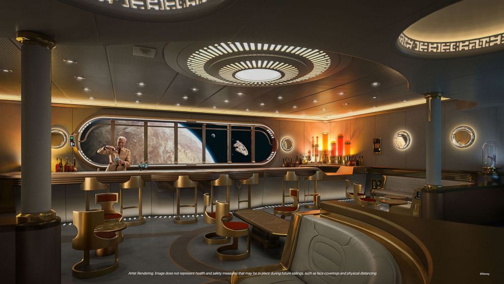 PHOTO: The Hyperspace Lounge aboard the Disney Wish cruise.
