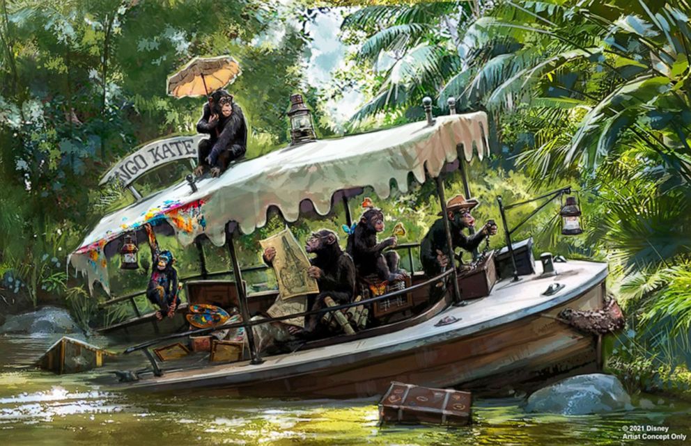 PHOTO: Disney's "Jungle Cruise" attraction updates feature Alberta Falls, a woman of color, as the central figure, along with her friends.