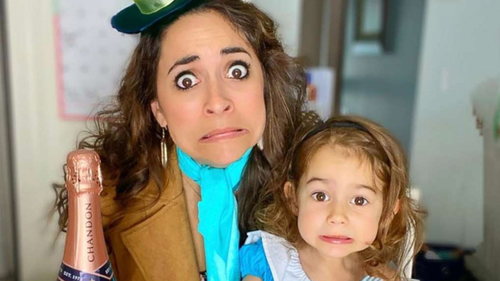 PHOTO: Kasey Potts and her three-year-old daughter dress as characters from "Alice in Wonderland," to help pass the time while quarantined at home in Woodland Hills, Calif.