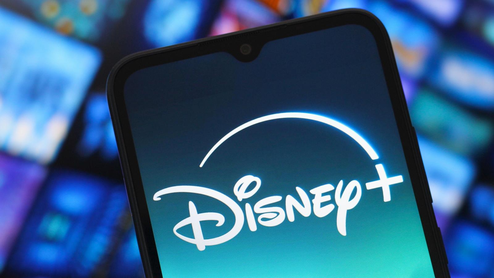 PHOTO: The Disney Plus logo is seen displayed on a smartphone screen.