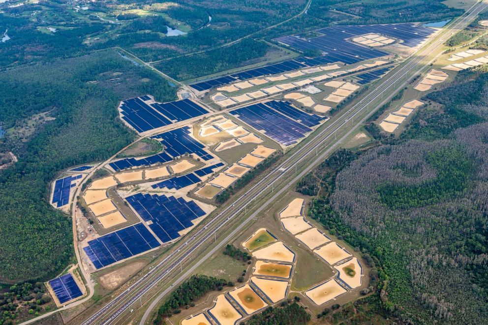 PHOTO: The 270-acre facility features over half a million solar panels.