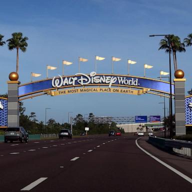 PHOTO: Cars enter and exit the grounds of Walt Disney World on June 1, 2024, in Orlando, Florida.