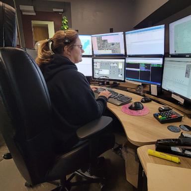 PHOTO: Kim Krause, a 911 dispatcher with the Shawano County Sheriff's Office in Wisconsin, fielded a call from a 10-year-old child who asked for math homework help on Nov. 15, 2024.