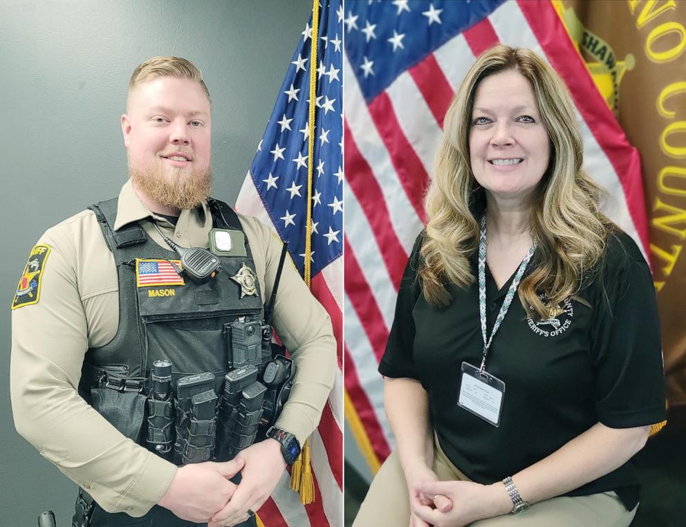 PHOTO: Shawano County Deputy Sheriff Chase Mason and dispatcher Kim Krause both came to the aid of a 10-year-old child who called 911 to ask for math homework help.