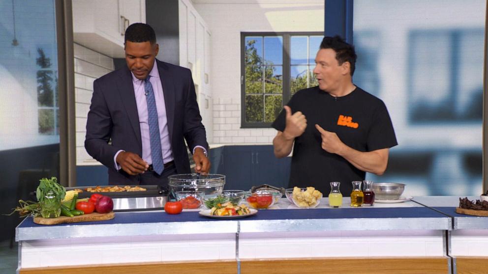 PHOTO: Chef Rocco DiSpirito cooks some of his famous recipes on "Good Morning America" on July 15, 2026.