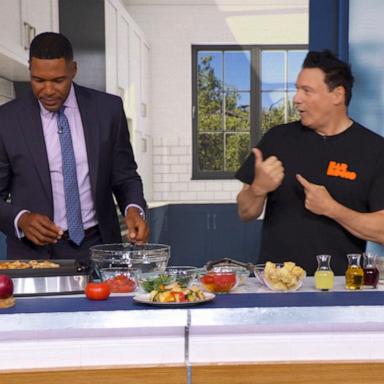 PHOTO: Chef Rocco DiSpirito cooks some of his famous recipes on "Good Morning America" on July 15, 2026.