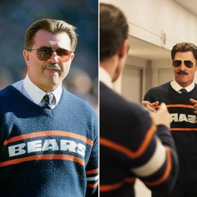 PHOTO: Mike Ditka, the longtime Chicago Bears coach, and Matthew McConaughey starring in a new ad for Uber Eats airing during Super Bowl LIX.