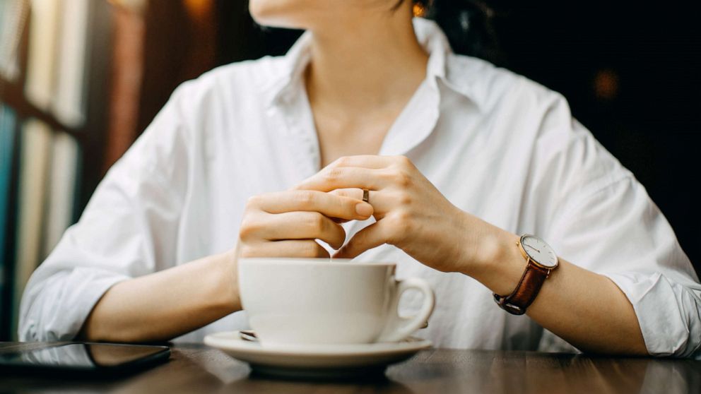 PHOTO: A woman touches her wedding ring in this stock photo.