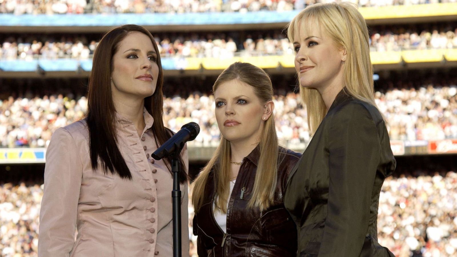 PHOTO: Dixie Chicks during Super Bowl XXXVII in San Diego, California in 2003.