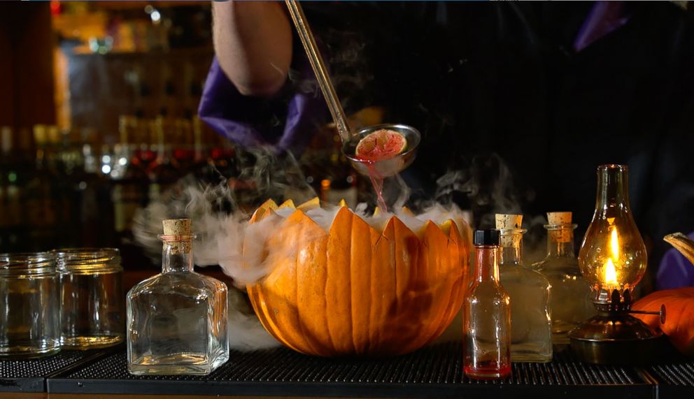 PHOTO: Brew this DIY Halloween drink in a pumpkin.