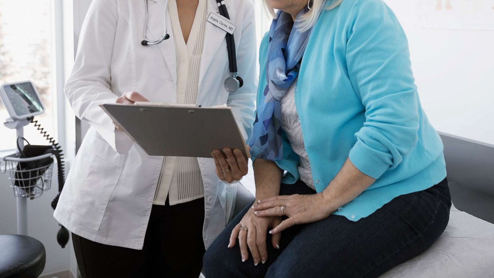 PHOTO: A woman in seen in a doctor's office in this undated stock image.