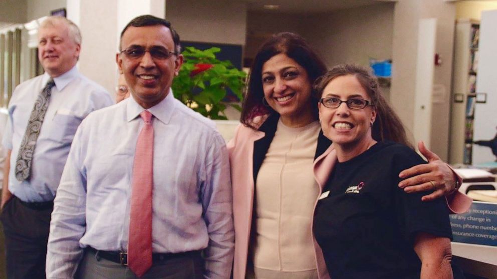 PHOTO: Dr. Omar Atiq, far left, an oncologist, forgave his patients' around $650,000 medical debt.