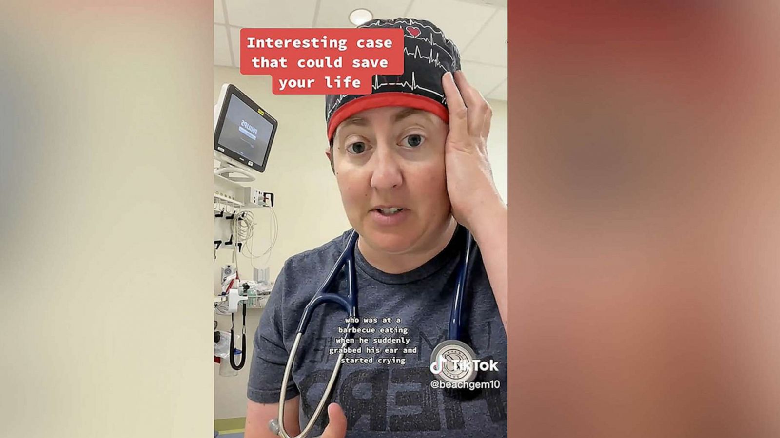 PHOTO: Dr. Meghan Martin, a pediatric emergency medicine physician at Johns Hopkins All Children's Hospital in St. Petersburg, Florida, describes a case she saw involving a boy who visited the emergency room complaining of ear pain.