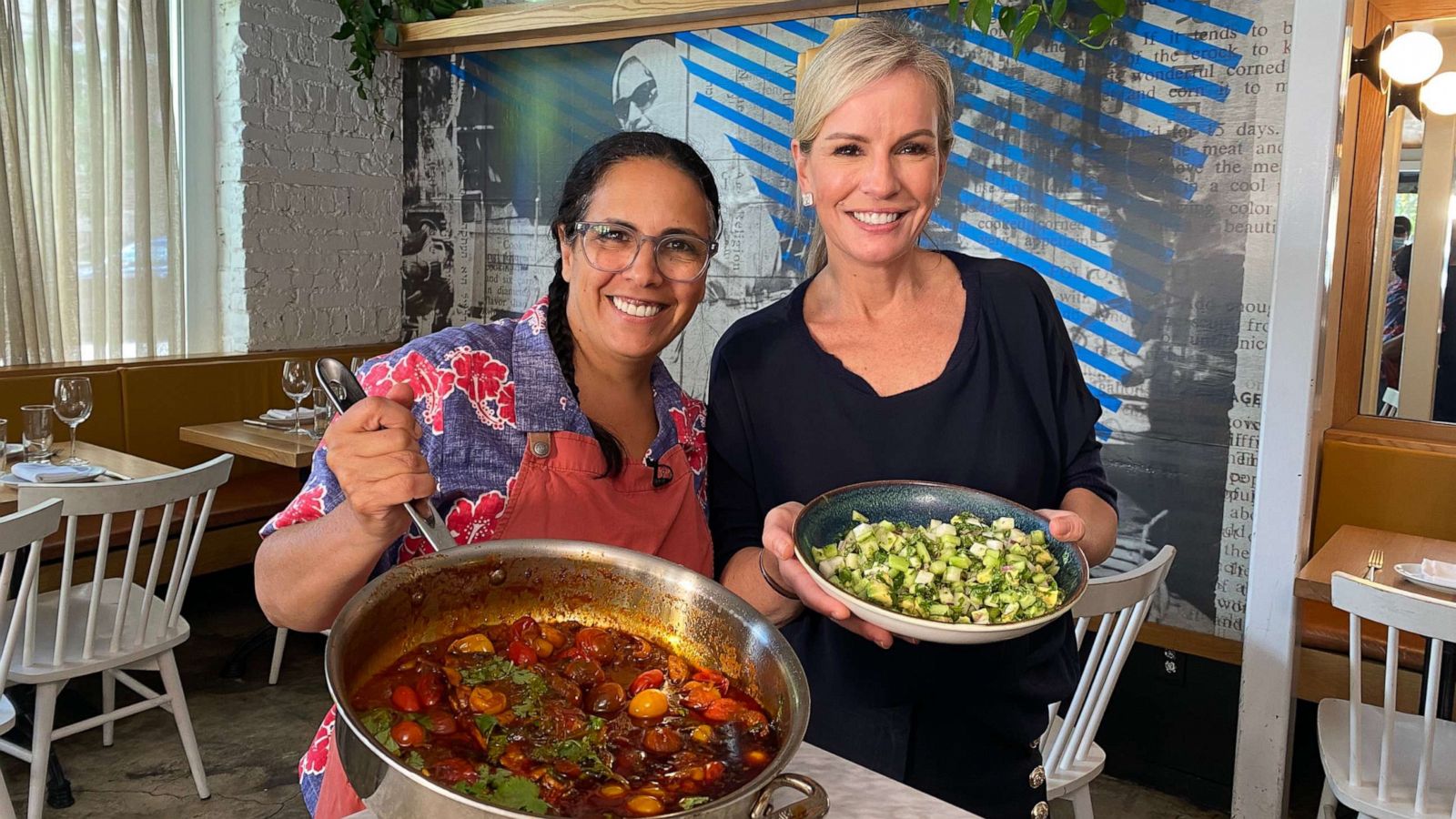 PHOTO: Chef Einat Admony and Dr. Jennifer Ashton share healthy recipes.