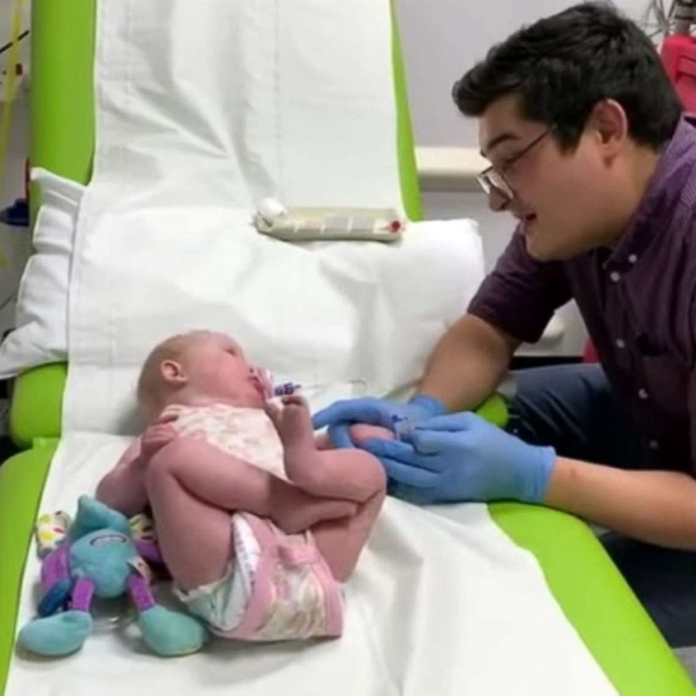 VIDEO: Doctor sings Nat King Cole classic to soothe baby during blood tests