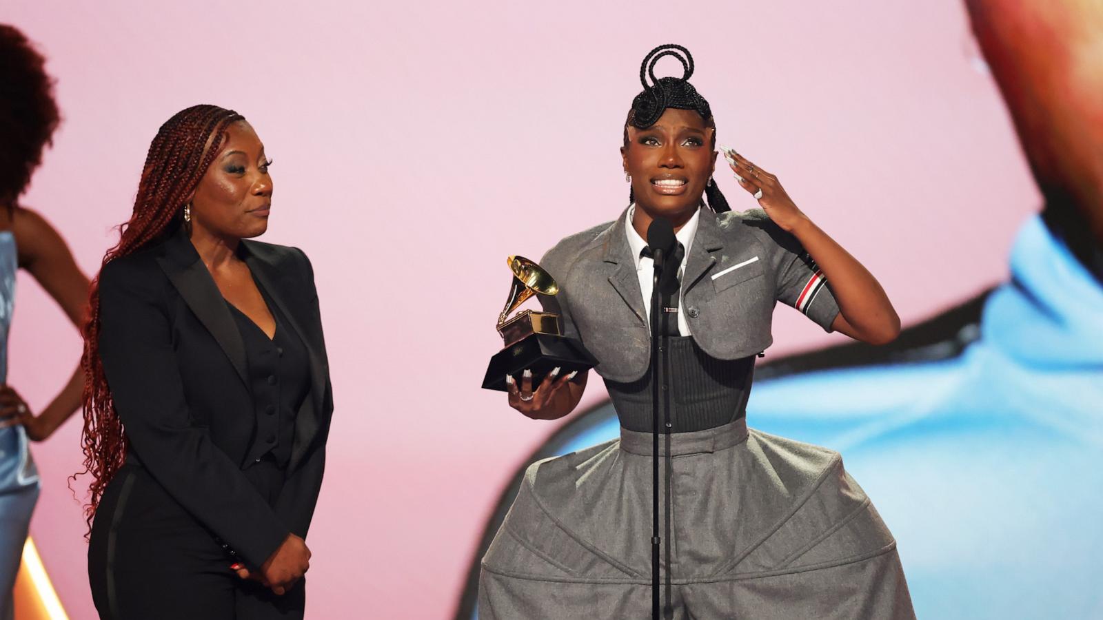 PHOTO: Doechii (R) accepts the Best Rap Album award for "Alligator Bites Never Heal" onstage during the 67th Annual GRAMMY Awards at Crypto.com Arena on February 02, 2025 in Los Angeles.