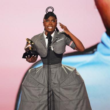 PHOTO: Doechii (R) accepts the Best Rap Album award for "Alligator Bites Never Heal" onstage during the 67th Annual GRAMMY Awards at Crypto.com Arena on February 02, 2025 in Los Angeles.