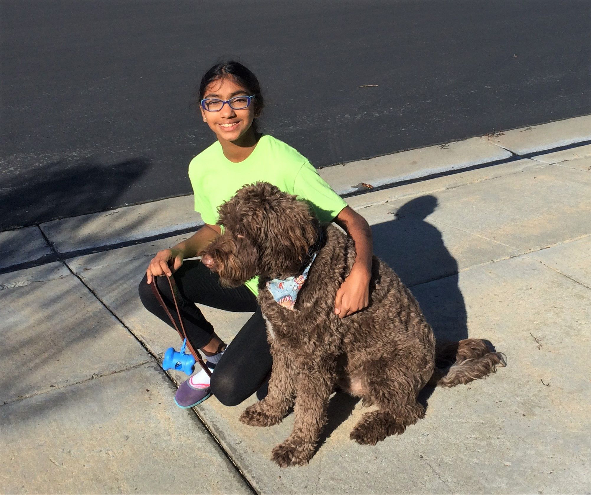 PHOTO: Meena Kumar, 14, has raised over $14,000 for Muttville Senior Dog Rescue in California.