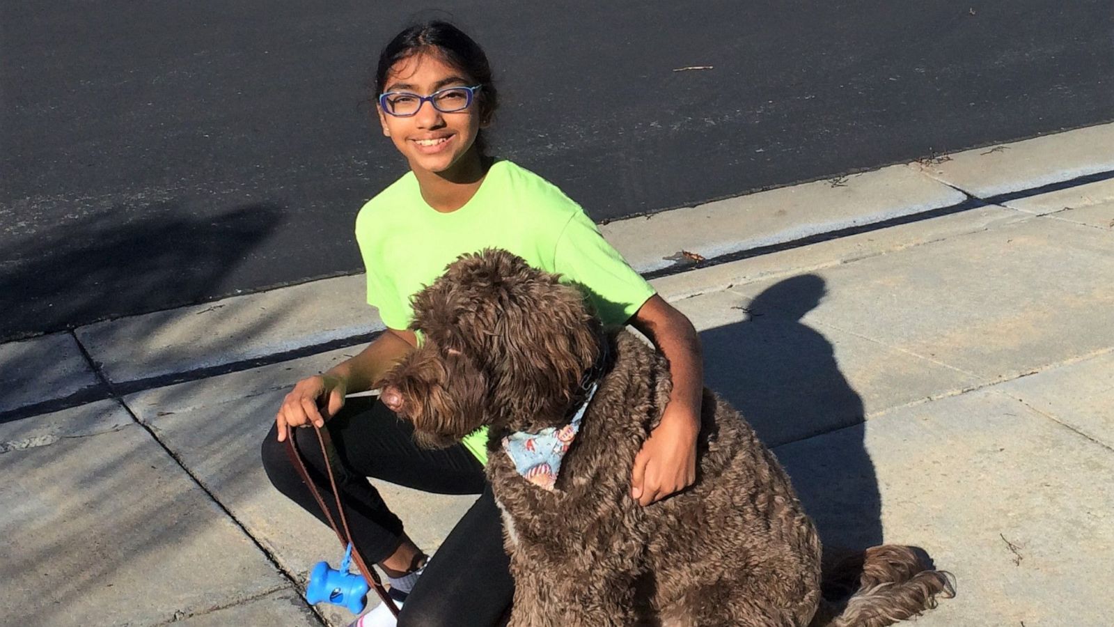 PHOTO: Meena Kumar, 14, has raised over $14,000 for Muttville Senior Dog Rescue in California.