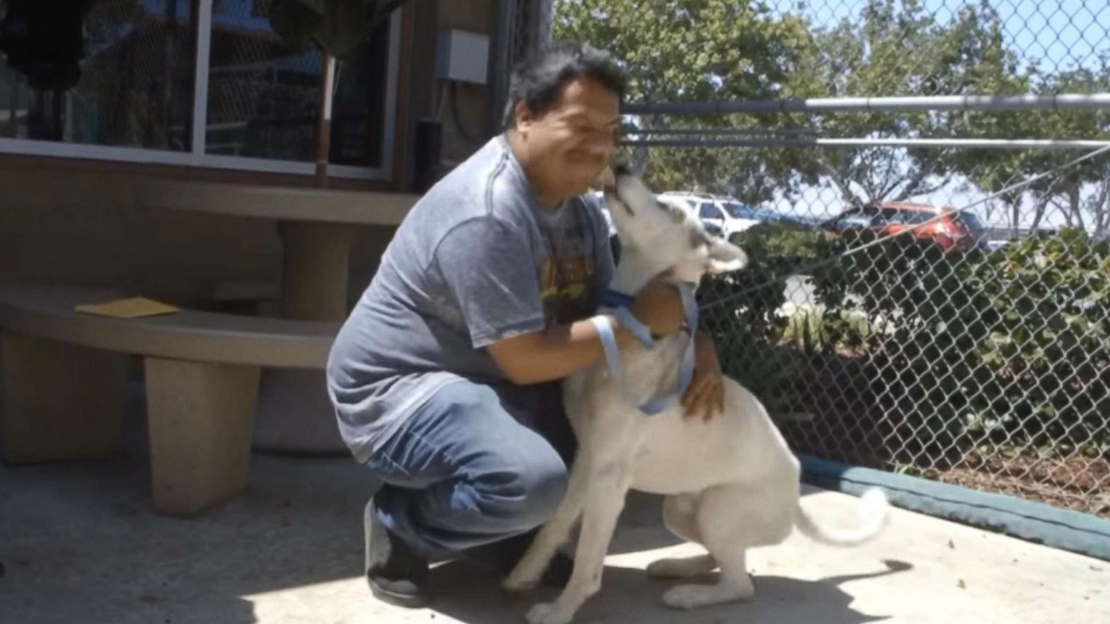 PHOTO: Kevin Villicana and his dog Sargent are back together after being separated, thanks to the facial recognition app, Finding Rover.