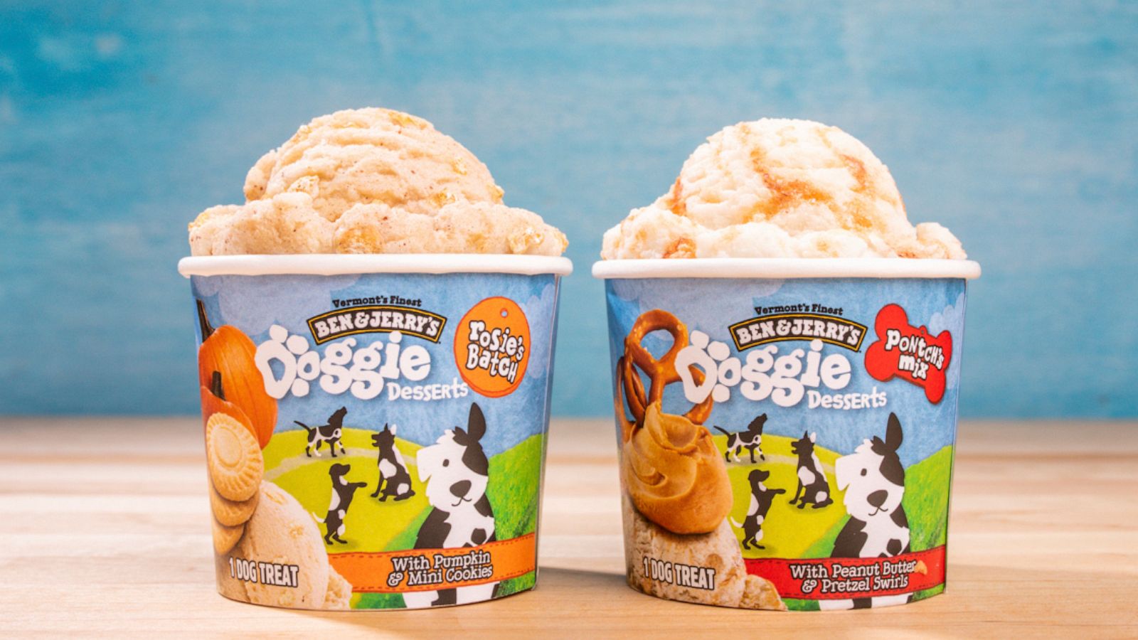 PHOTO: Ben & Jerry's introduced its first-ever line of frozen dog treats, which will be sold in 4-ounce cups, and hit U.S. groceries and pet stores later this month.