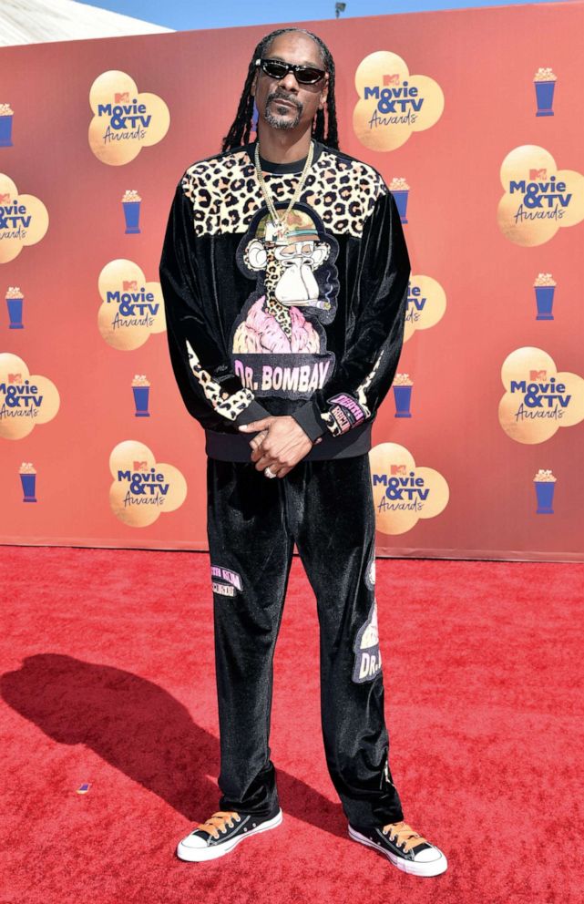 PICTURED: Snoop Dogg arrives at the MTV Movie and TV Awards on June 5, 2022 at Barker Hangar in Santa Monica, Calif. 