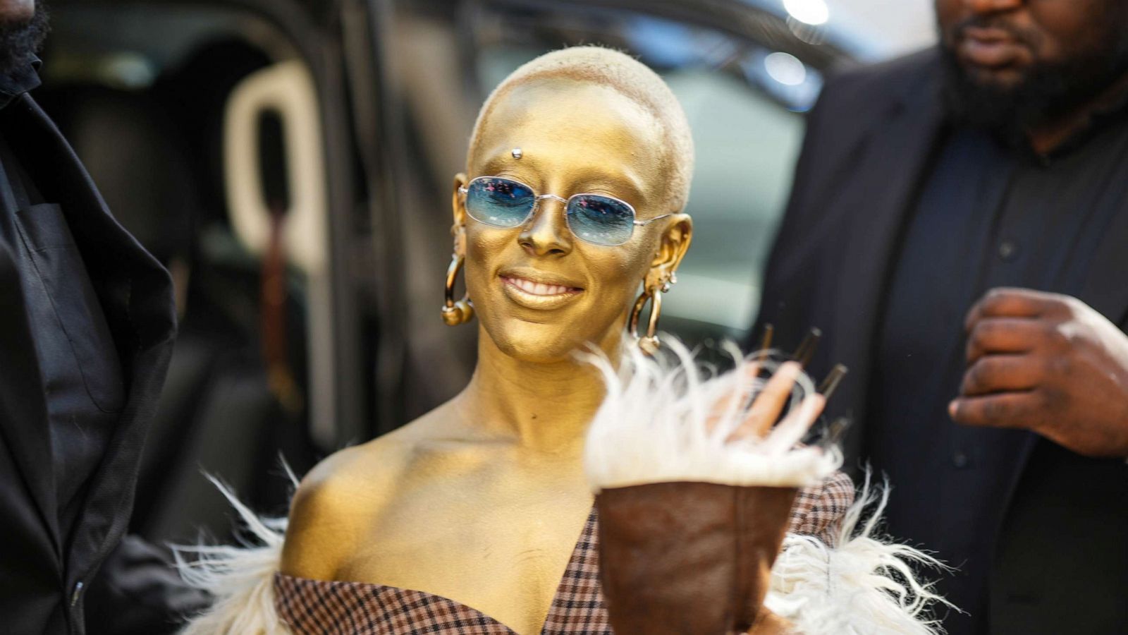 PHOTO: Doja Cat is seen outside the Womenswear Spring/Summer 2023 show as part of Paris Fashion Week on Oct. 4, 2022 in Paris.