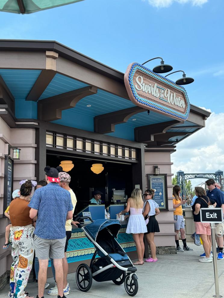 PHOTO: Dole Whip soft-serve treats and floats are available at the Swirls on the Water kiosk at Disney Springs, a shopping, dining and entertainment complex in Lake Buena Vista, Fla.