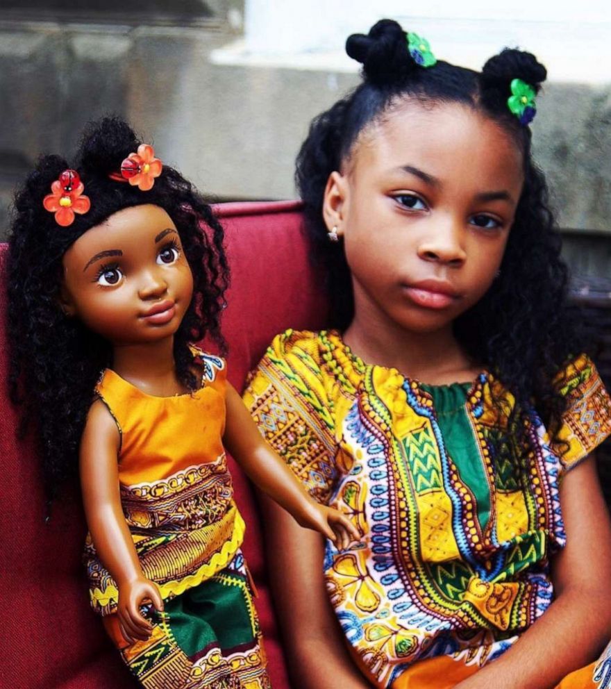 Mom creates black doll with natural hair for her daughter