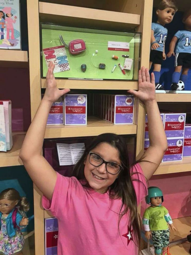 PHOTO: Bella Fricker, 11, of Georgia, raises money to buy American Girl dolls. She then visits hospitals and gives them to children fighting cancer.