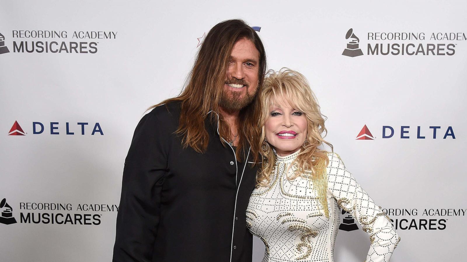PHOTO: In this Feb. 8, 2019, file photo, Billy Ray Cyrus and Dolly Parton attend MusiCares Person of the Year honoring Dolly Parton at Los Angeles Convention Center in Los Angeles.