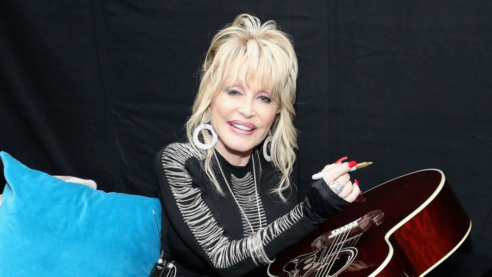 PHOTO: Dolly Parton with the GRAMMY Charities Signings during the 61st Annual GRAMMY Awards, Feb. 10, 2019, in Los Angeles.