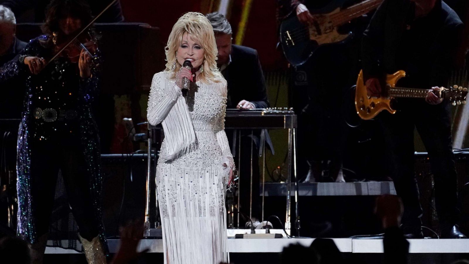 PHOTO: Dolly Parton performs onstage at the 53rd annual CMA Awards at the Bridgestone Arena on Nov. 13, 2019 in Nashville, Tenn.