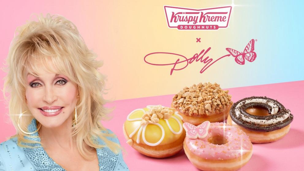 PHOTO: Krispy Kreme teamed up with Dolly Parton to create a new limited-edition Southern Sweets Doughnut Collection with four new doughnuts.