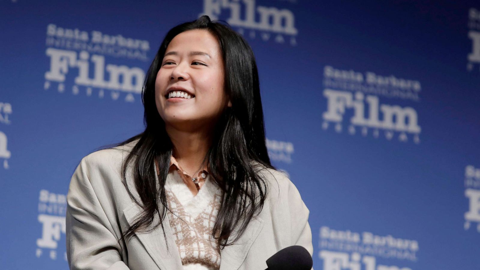 PHOTO: Domee Shi attends the Women's Panel during the 38th Annual Santa Barbara International Film Festival at The Arlington Theatre on February 11, 2023 in Santa Barbara, Calif.