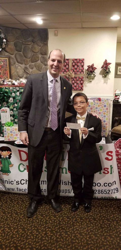 PHOTO: Dominic raises money and supplies for his campaign year round, and he recently threw a charity event where he raised $1800.