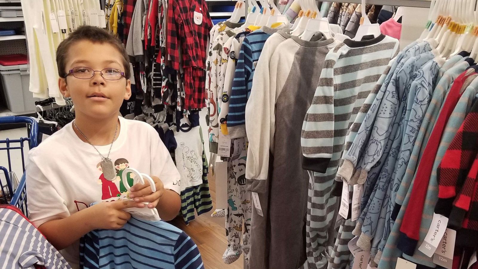 PHOTO: Ten-year-old Dominic Miller has been gathering and donating pajamas and books to shelters in his Michigan community since he was three years old.