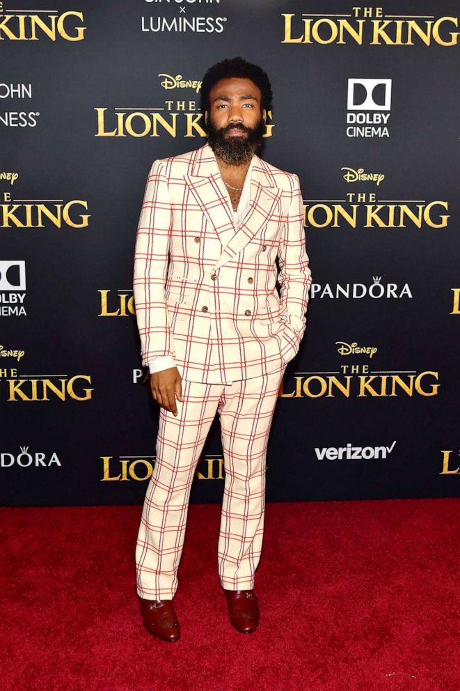 PHOTO: PHOTO :Donald Glover attends the premiere of Disney's "The Lion King" on July 09, 2019, in Hollywood, Calif.