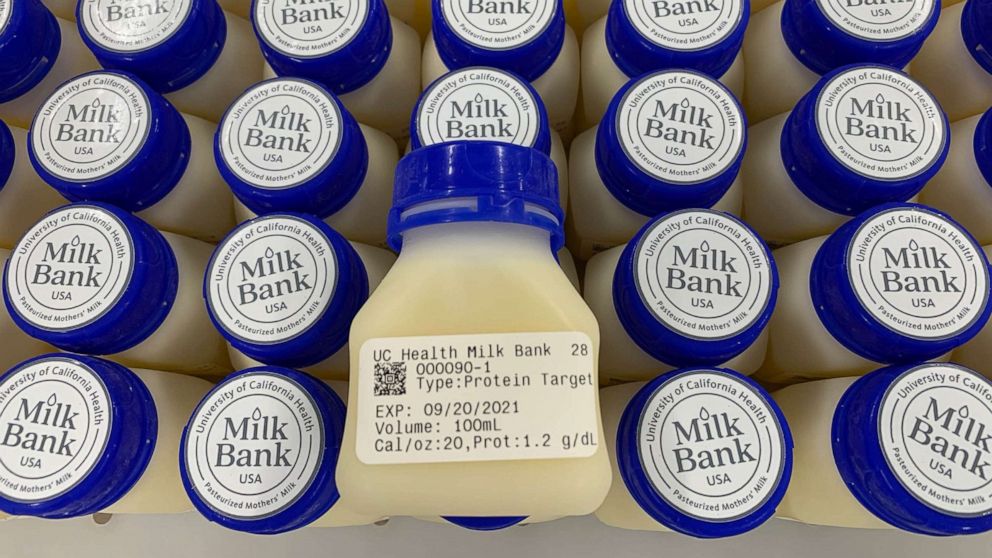 PHOTO: Donor human milk from the University of California Health Milk Bank is sent to babies in neonatal intensive care units and families in the Southern California region.
