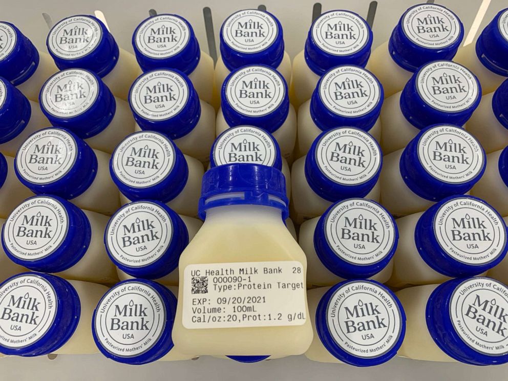 PHOTO: Donor human milk from the University of California Health Milk Bank is sent to babies in neonatal intensive care units and families in the Southern California region.
