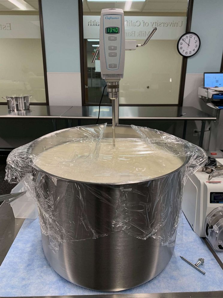 PHOTO: Donated breast milk at the University of California Health Milk Bank undergoes screening and is pasteurized and processed before they are sent to babies and children in need.