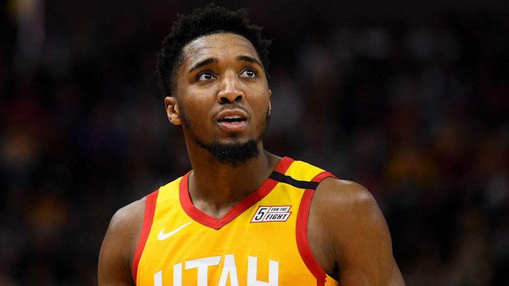 PHOTO: Donovan Mitchell of the Utah Jazz during a game against the Toronto Raptors at Vivint Smart Home Arena on March 9, 2020 in Salt Lake City, Utah.