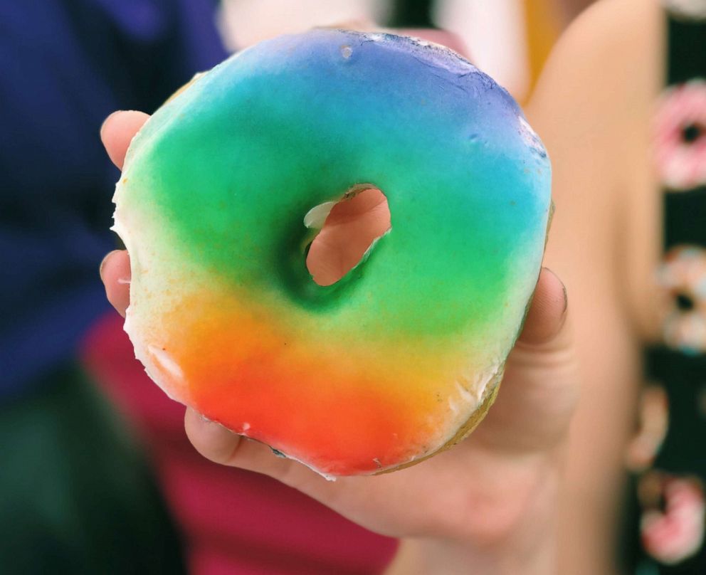 PHOTO: Rainbow Vanilla by DK's Donuts, June 8, 2019.
