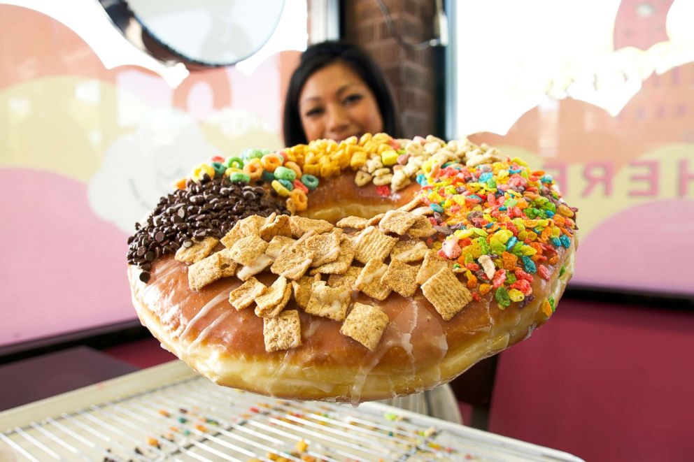 PHOTO: DK's Donuts and Bakery has become well known on Instagram for their mouth-watering donut towers.