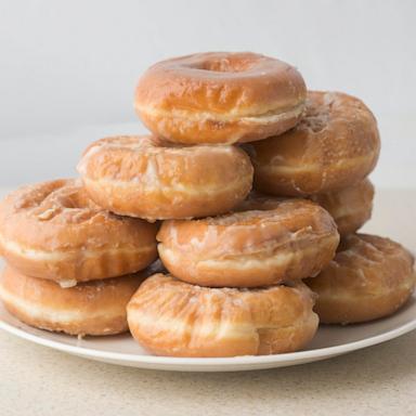 PHOTO: Donuts are seen on a plate in this undated stock photo.